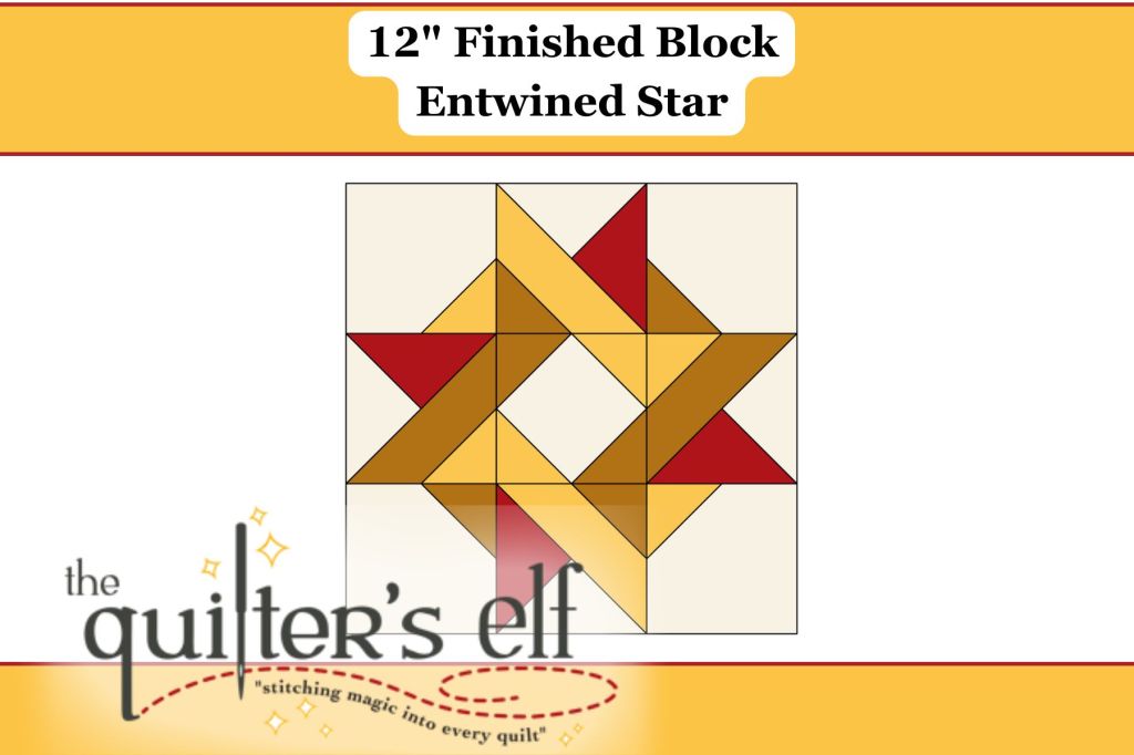 12″ Finished Block: Entwined&nbsp;Star