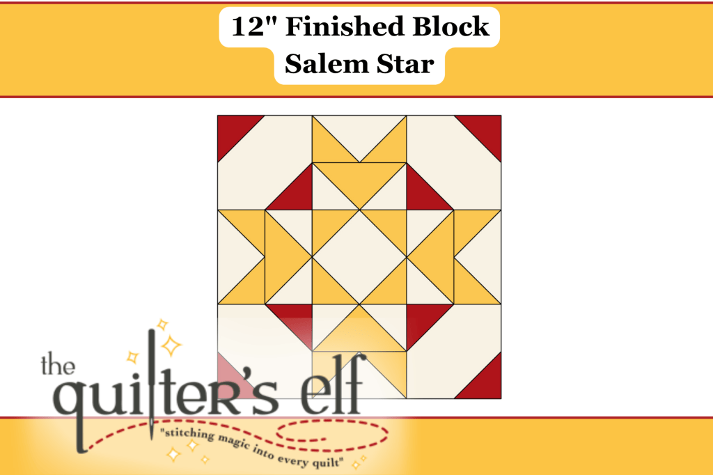12″ Finished Block: Salem&nbsp;Star